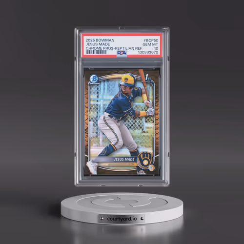 2025 Bowman Chrome Prospects #BCP50 Jesus Made - Reptilian Refractor (PSA 10 GEM MINT)