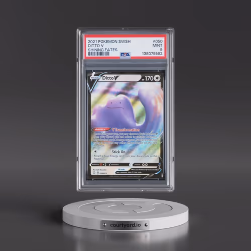 2021 Pokémon Sword & Shield Shining Fates #050 Ditto V - Holo (PSA 9 MINT)