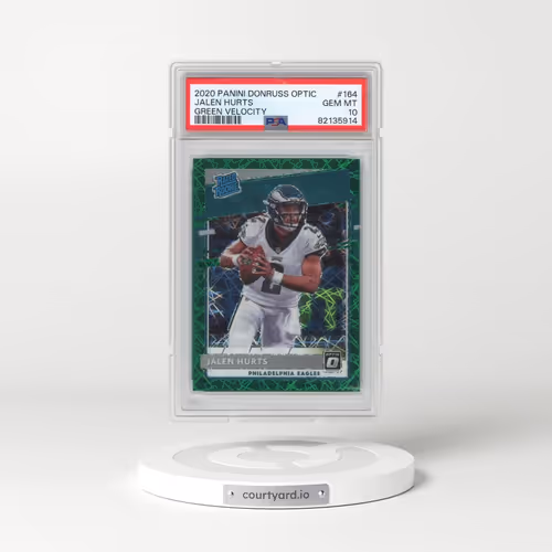 2020 Panini Donruss Optic #164 Jalen Hurts - Green Velocity (PSA 10 GEM MINT)