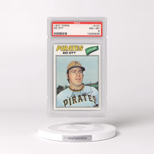 1977 Topps #197 Ed Ott (PSA 8 NM-MT)