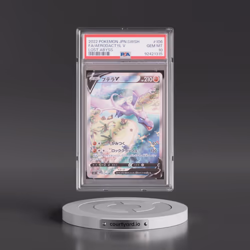 2022 Pokémon Sword & Shield Lost Abyss #106 Aerodactyl V - Holo Full Art (PSA 10 GEM MINT)