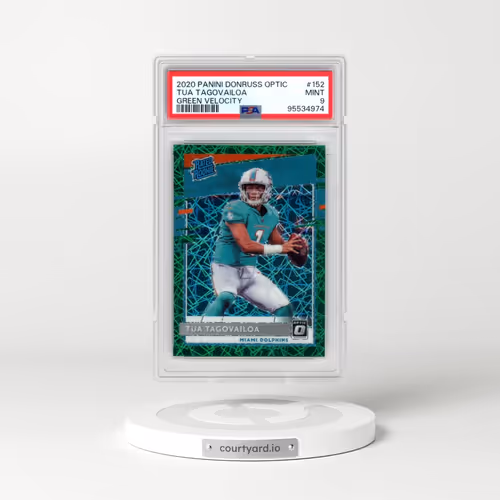 2020 Panini Donruss Optic #152 Tua Tagovailoa - Green Velocity (PSA 9 MINT)