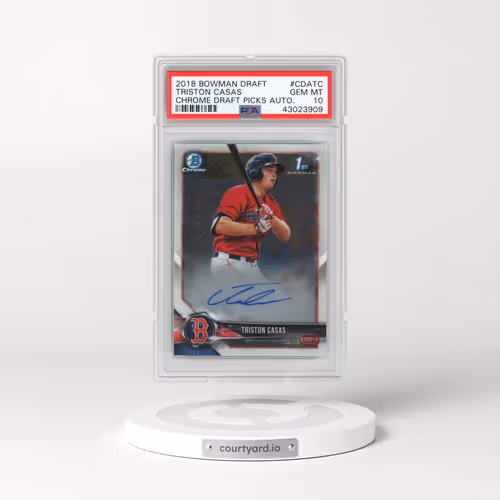 2018 Bowman Draft Chrome Draft Picks Autographs #CDATC Triston Casas (PSA 10 GEM MINT)