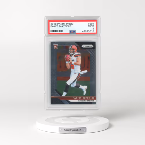 2018 Panini Prizm #201 Baker Mayfield (PSA 9 MINT)