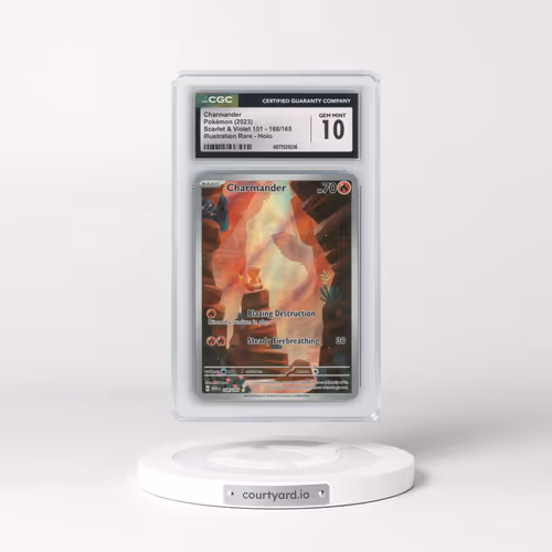 2023 Scarlet & Violet 151 - MEW EN #168/165 Charmander - Illustration Rare Holo (CGC 10 GEM MINT)