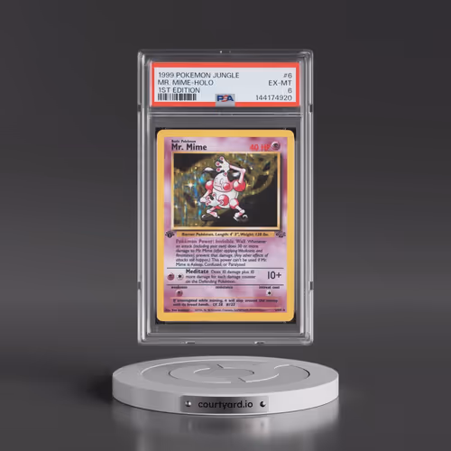 1999 Pokémon Jungle #6 Mr. Mime - 1st Edition Holo (PSA 6 EX-MT)