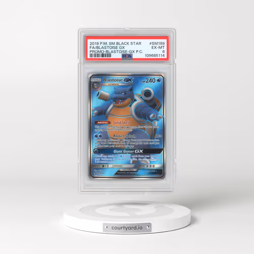2019 Pokémon SM Black Star Promo #SM189 Blastoise GX - Holo Full Art Blastoise-GX Premium Collection (PSA 6 EX-MT)