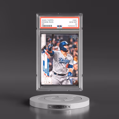 2020 Topps #681 Edwin Rios - SP (PSA 10 GEM MINT)
