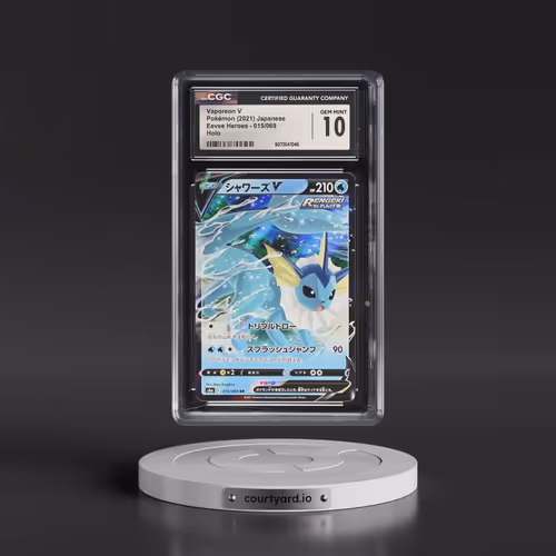 2021 Eevee Heroes #015/069 Vaporeon V - Holo (CGC 10 GEM MINT)