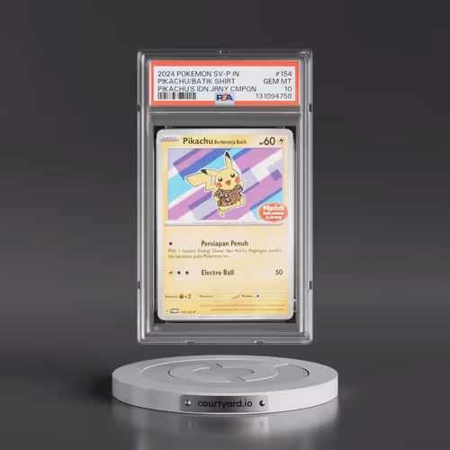 2024 Pokémon SV-P Promo #154 Pikachu in Batik Shirt - Pikachu's Indonesia Journey Campaign (PSA 10 G