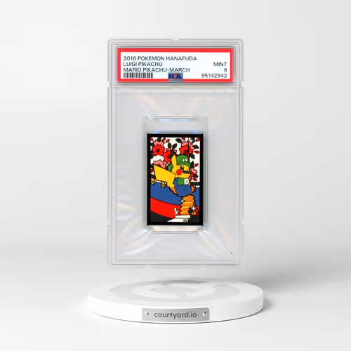 2016 Pokémon Hanafuda Mario Pikachu Luigi Pikachu - March (PSA 9 MINT)