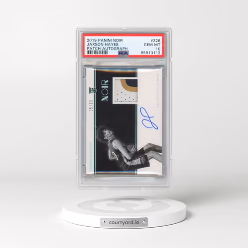 2019 Panini Noir #326 Jaxson Hayes - Patch Autograph (PSA 10 GEM MINT)