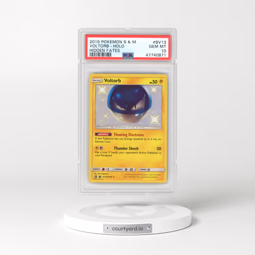 2019 Pokémon Sun & Moon Hidden Fates #SV13 Voltorb - Holo (PSA 10 GEM MINT)