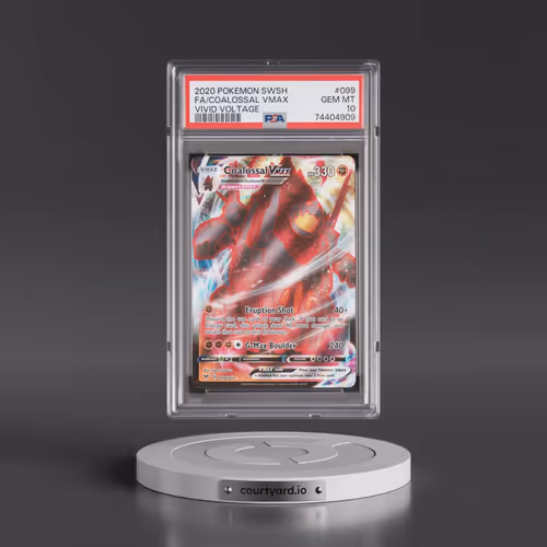 2020 Pokémon Sword & Shield Vivid Voltage #099 Coalossal Vmax - Full Art (PSA 10 GEM MINT)
