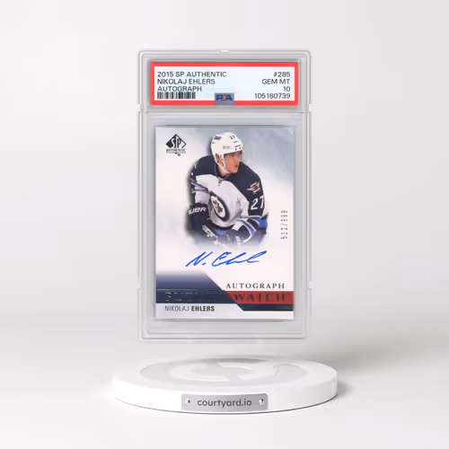 2015 SP Authentic #285 Nikolaj Ehlers - Autograph (PSA 10 GEM MINT)