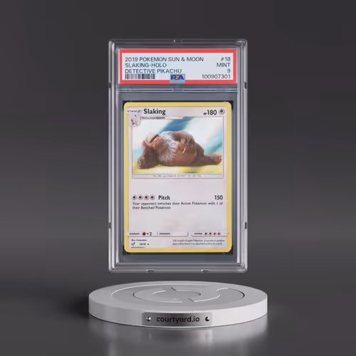 2019 Pokémon Sun & Moon Detective Pikachu #18 Slaking - Holo (PSA 9 MINT)
