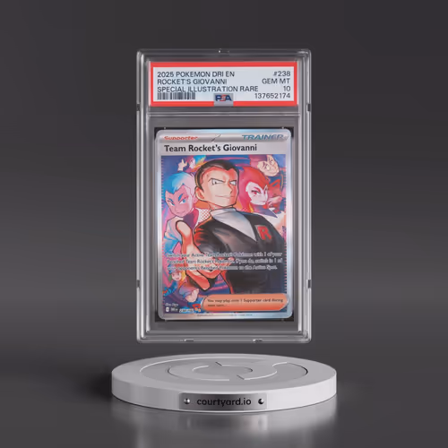 2025 Pokémon Dri EN-Destined Rivals #238 Team Rocket's Giovanni - Special Illustration Rare (PSA 10