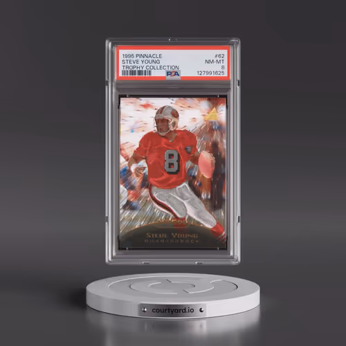 1995 Pinnacle #62 Steve Young - Trophy Collection (PSA 8 NM-MT)