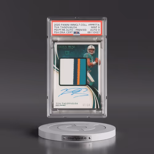 2020 Panini Immaculate Collection Premium Patch Rookie Autographs #PPRTTA Tua Tagovailoa - Premium E