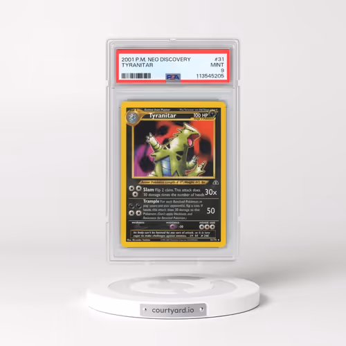2001 Pokémon Neo Discovery #31 Tyranitar (PSA 9 MINT)
