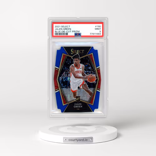 2021 Panini Select #190 Jalen Green - Blue Die-Cut Prizm (PSA 9 MINT)