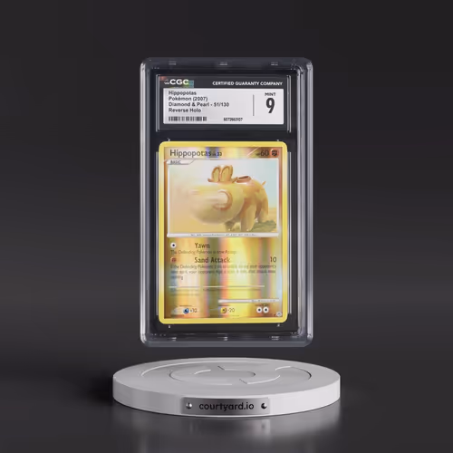 2007 Diamond & Pearl #51/130 Hippopotas - Reverse Holo (CGC 9 MINT)