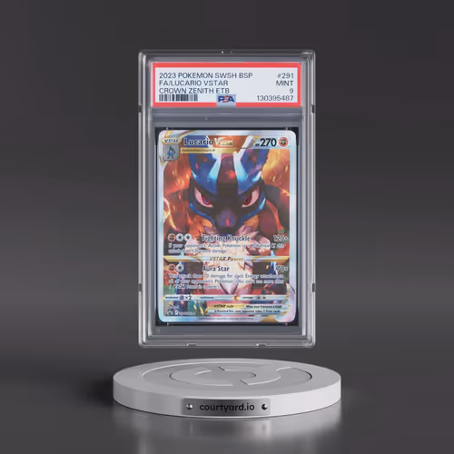 2023 Pokémon Swsh Black Star Promo #291 Lucario Vstar - Full Art Crown Zenith Elite Trainer Box (PSA