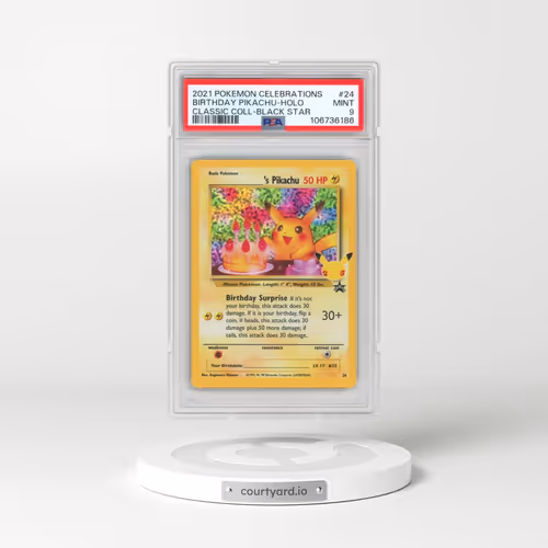 2021 Pokémon Celebrations Classic Collection #24 Birthday Pikachu - Holo (PSA 9 MINT)
