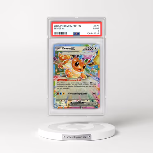 2025 Pokémon Pre EN-Prismatic Evolutions #075 Eevee EX - Holo (PSA 9 MINT)
