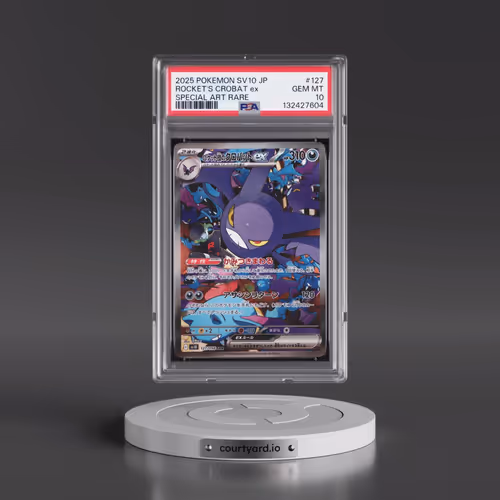 2025 Pokémon SV10-Glory of Team Rocket #127 Team Rocket's Crobat EX - Holo Special Art Rare (PSA 10