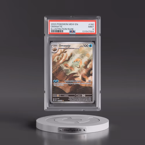 2023 Pokémon Mew EN-151 #180 Omanyte - Illustration Rare (PSA 9 MINT)