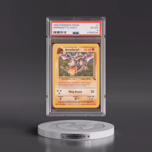 1999 Pokémon Fossil #1 Aerodactyl - Holo (PSA 6 EX-MT)