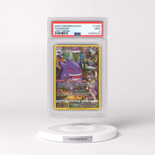 2022 Pokémon Sword & Shield Lost Origin #TG06 Gengar - Full Art (PSA 9 MINT)