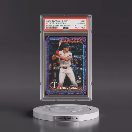 2024 Topps Chrome #122 Wyatt Langford - Purple Speckle Refractor (PSA 10 GEM MINT)
