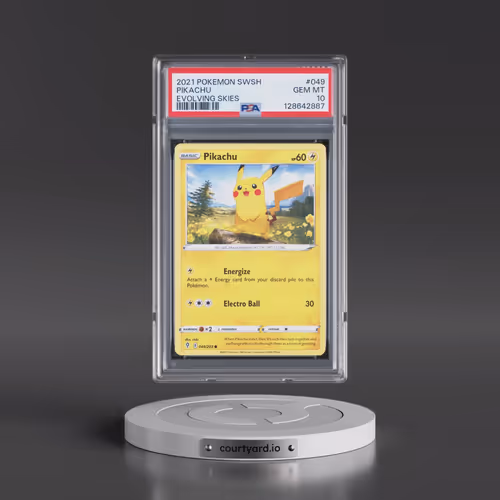 2021 Pokémon Sword & Shield Evolving Skies #049 Pikachu (PSA 10 GEM MINT)