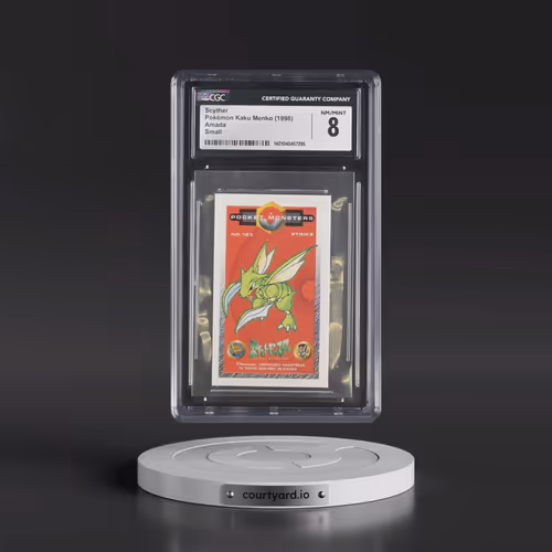1998 Pokémon Kaku Menko (1998 Amada) - Japanese Scyther - Small (45MM x 74MM) (CGC 8 NM-MT)