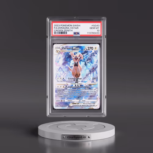 2023 Pokémon Sword and Shield Crown Zenith #GG43 Zeraora Vstar - Full Art (PSA 10 GEM MINT)