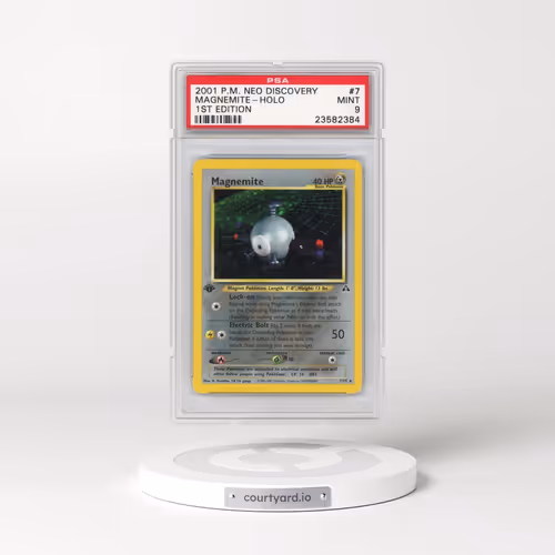 2001 Pokémon Neo Discovery #7 Magnemite - 1st Edition Holo (PSA 9 MINT)