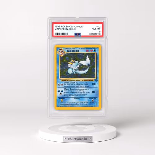 1999 Pokémon Jungle #12 Vaporeon - Holo (PSA 8 NM-MT)