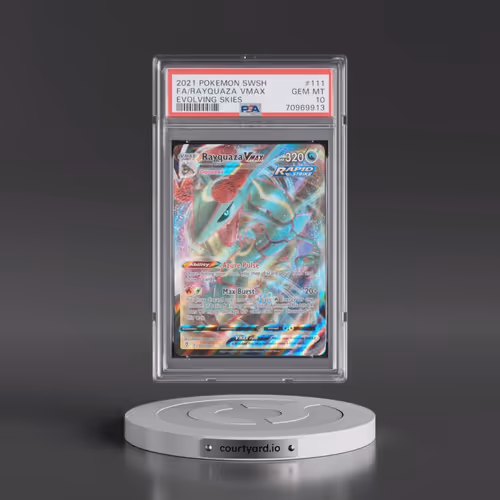 2021 Pokémon Sword & Shield Evolving Skies #111 Rayquaza Vmax - Full Art (PSA 10 GEM MINT)