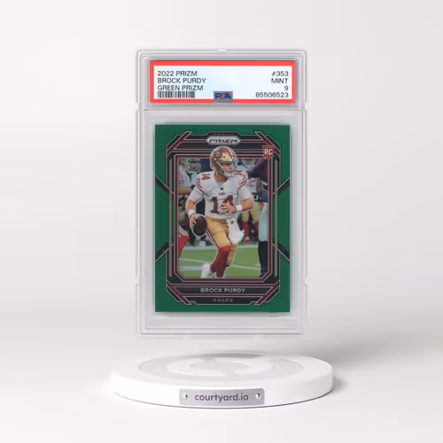 2022 Panini Prizm #353 Brock Purdy - Green Prizm (PSA 9 MINT)