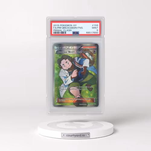 2015 Pokémon XY Primal Clash #159 Professor Birch's Observations - Full Art (PSA 9 MINT)