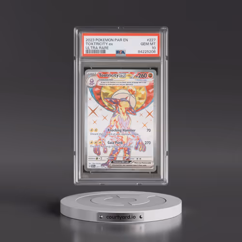 2023 Pokémon Par EN-Paradox Rift #227 Toxtricity EX - Holo Ultra Rare (PSA 10 GEM MINT)
