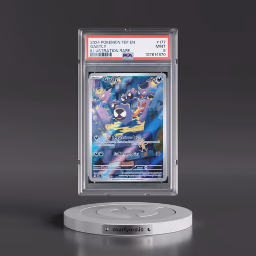 2024 Pokémon Tef EN-Temporal Forces #177 Gastly - Illustration Rare (PSA 9 MINT)
