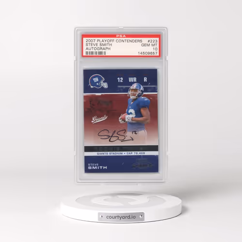 2007 Playoff Contenders #223 Steve Smith - Autograph (PSA 10 GEM MINT)