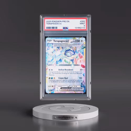 2025 Pokémon Pre EN-Prismatic Evolutions #092 Terapagos EX - Holo (PSA 9 MINT)