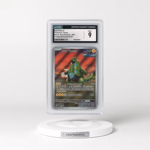 2024 Pokémon Svp EN-SV Black Star Promo #098 Iron Thorns - Temporal Forces Elite Trainer Box-Iron Leaves (CGC 9 MINT)