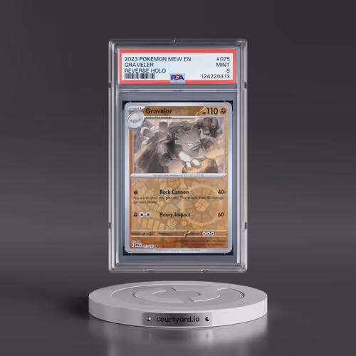 2023 Pokémon Mew EN-151 #075 Graveler - Reverse Holo (PSA 9 MINT)