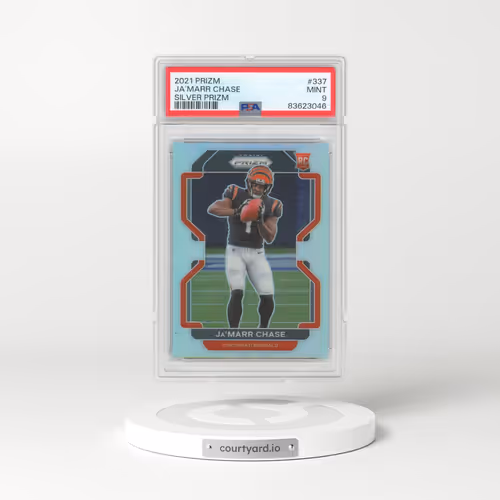 2021 Panini Prizm #337 JA'Marr Chase - Silver Prizm (PSA 9 MINT)