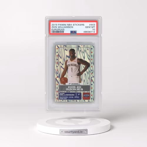 2019 Panini NBA Stickers European #443 Zion Williamson (PSA 10 GEM MINT)